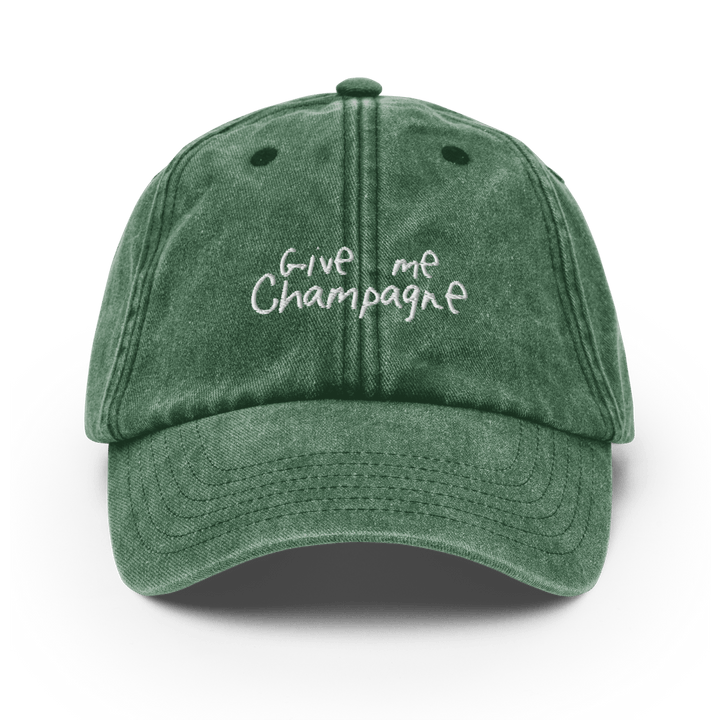 The Give Me Champagne Vintage Hat - Vintage Bottle Green - Cocktailored