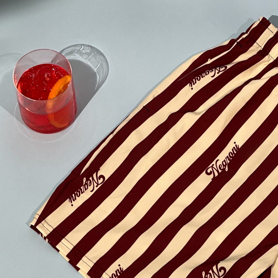 The Negroni Striped Swim Trunks - 2XS - Cocktailored