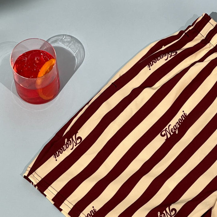The Negroni Striped Swim Trunks - 2XS - Cocktailored