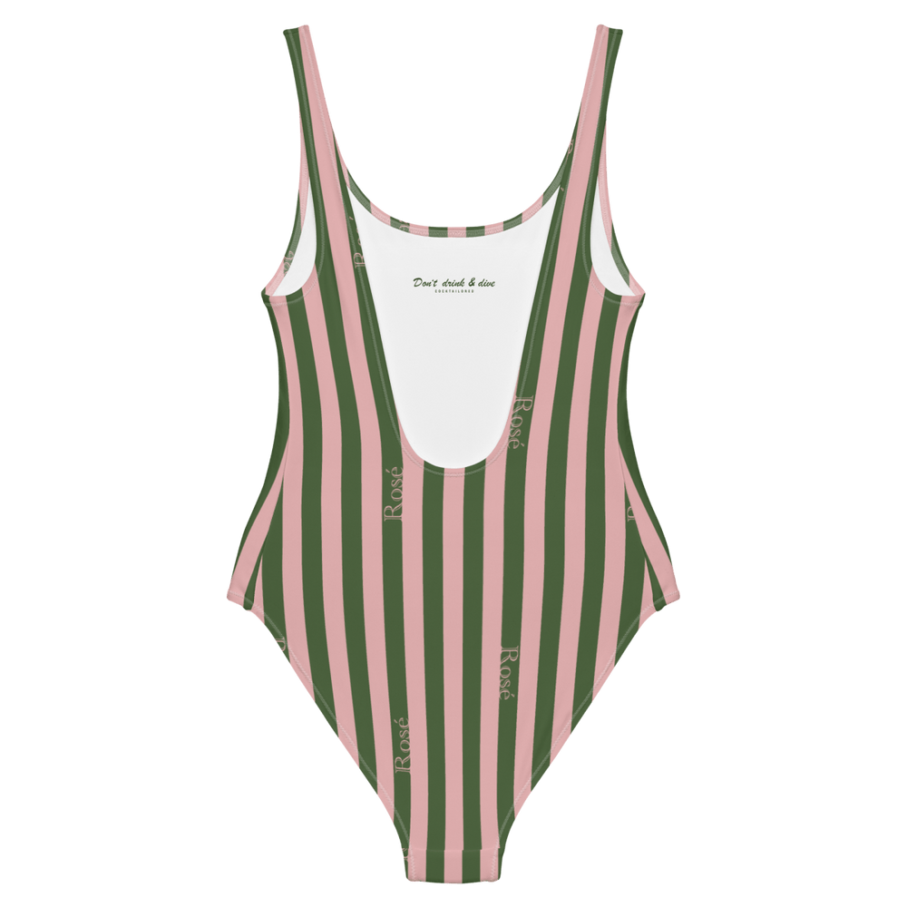 The Rosé Striped Swimsuit - XS - Cocktailored