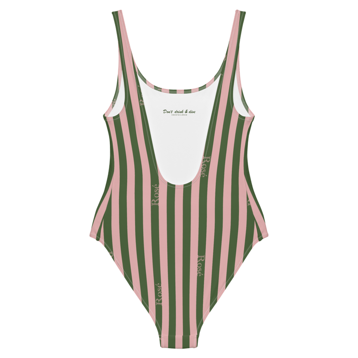 The Rosé Striped Swimsuit - XS - Cocktailored