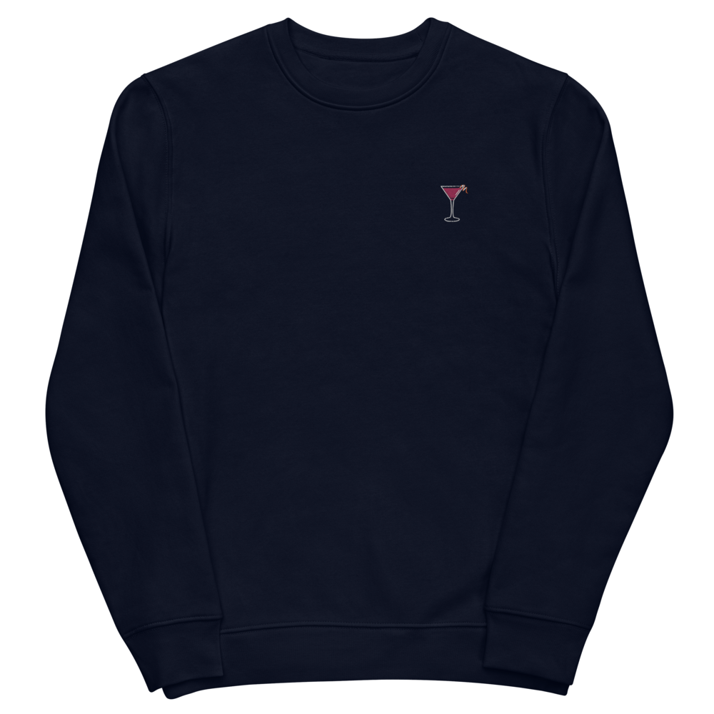 The Cosmopolitan Glass eco sweatshirt - OUTLET - French Navy - Cocktailored