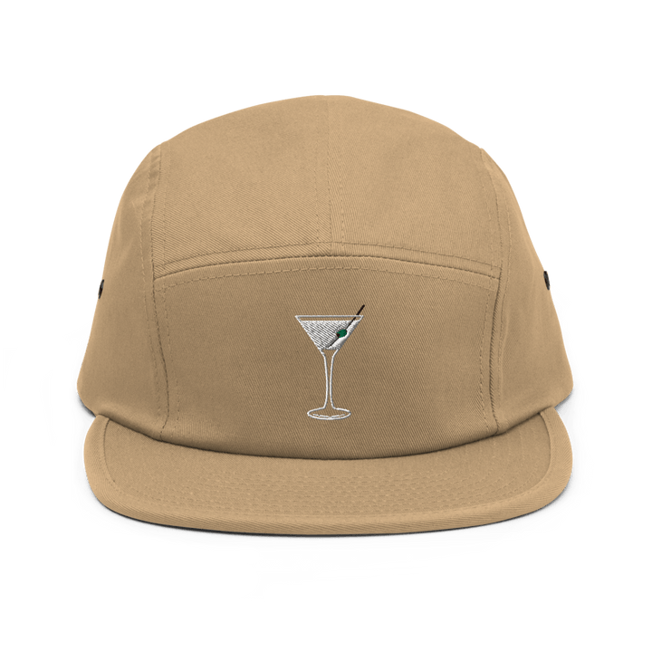 The Dry Martini Glass Hipster Hat - Khaki - Cocktailored