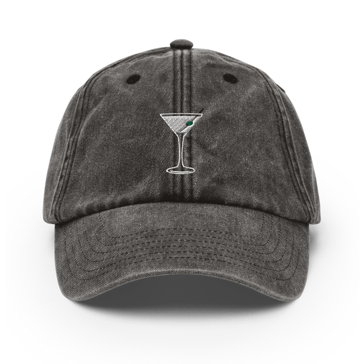 The Dry Martini Glass Vintage Hat - Vintage Black - Cocktailored