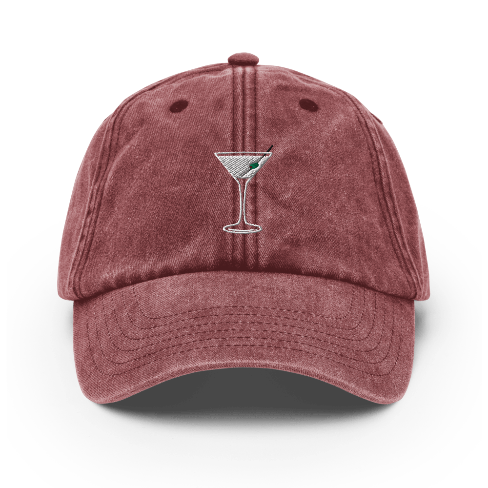 The Dry Martini Glass Vintage Hat - Vintage Red - Cocktailored