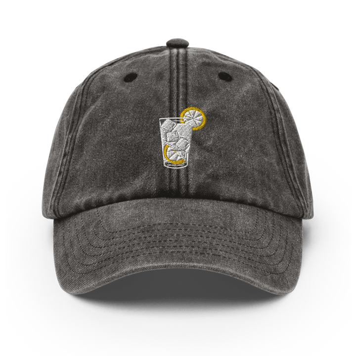 The Gin & Tonic Glass Vintage Hat - Vintage Black - Cocktailored