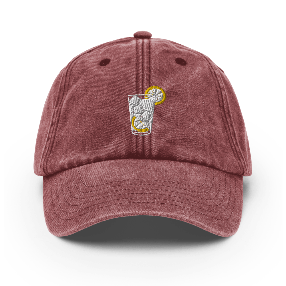 The Gin & Tonic Glass Vintage Hat - Vintage Red - Cocktailored