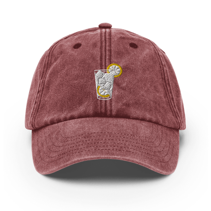 The Gin & Tonic Glass Vintage Hat - Vintage Red - Cocktailored