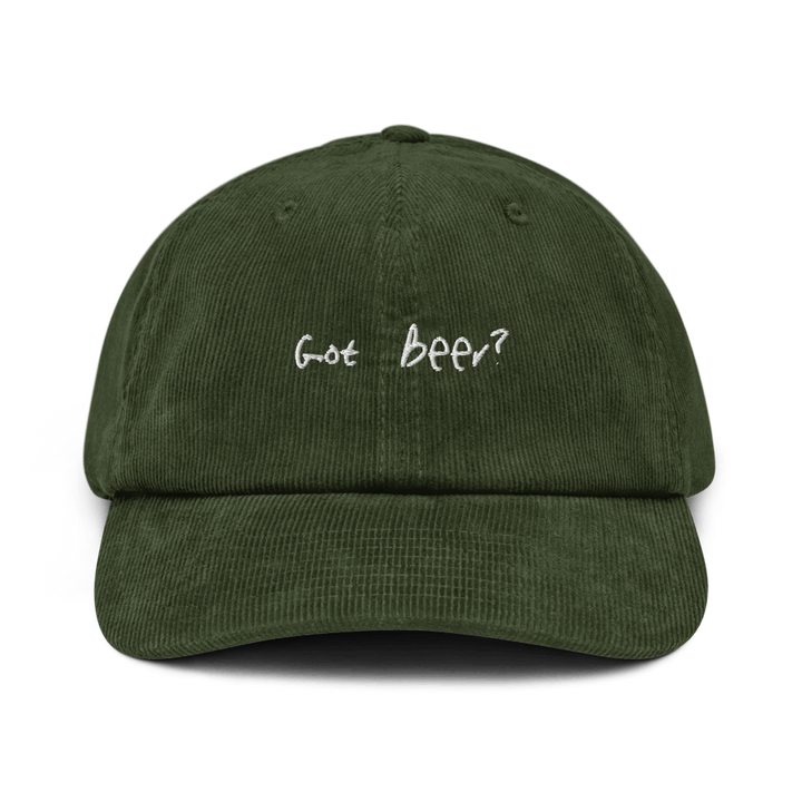 The Got Beer? Corduroy hat - Dark Olive - Cocktailored