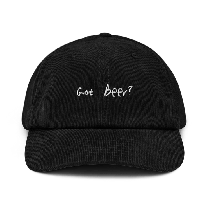 The Got Beer? Corduroy hat - Black - Cocktailored