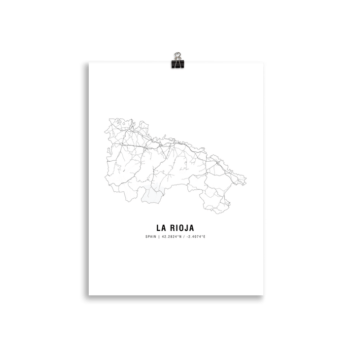 The La Rioja Wine Map Poster - 30x40 cm - Cocktailored