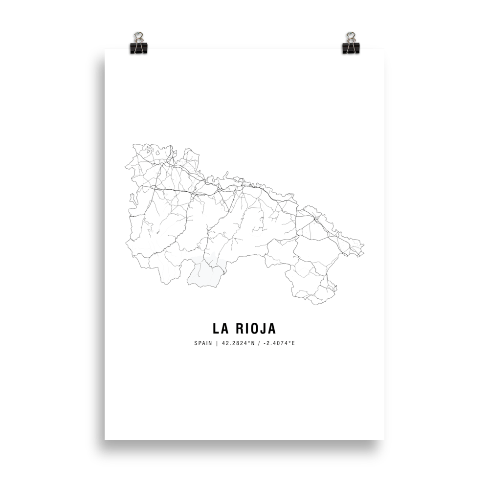The La Rioja Wine Map Poster - 50x70 cm - Cocktailored