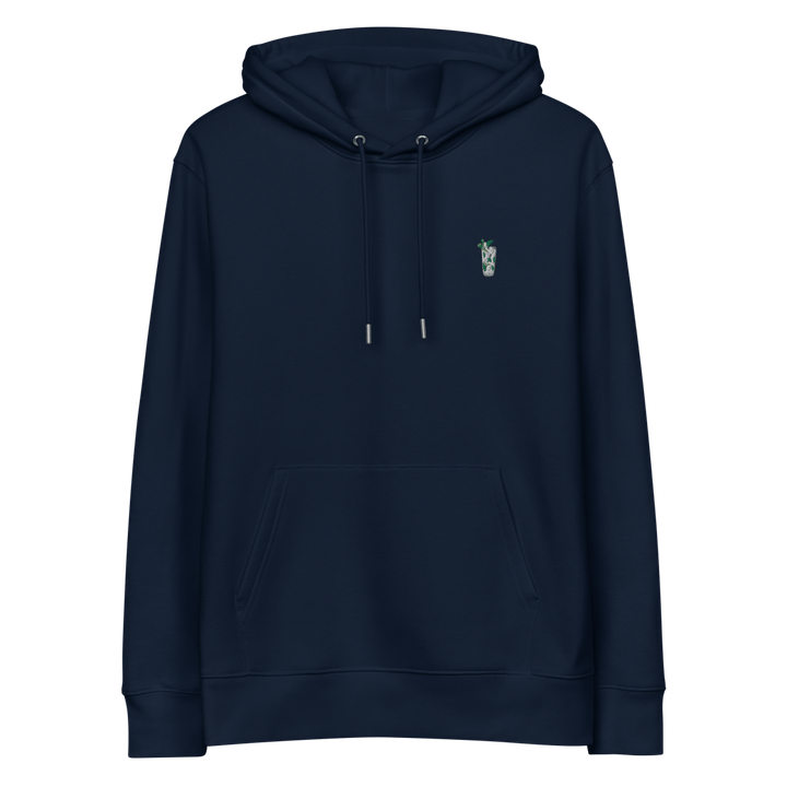 The Mojito Glass eco hoodie - French Navy - Cocktailored