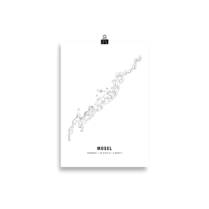 The Mosel Wine Map Poster - 21x30 cm - Cocktailored