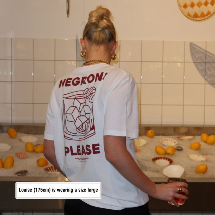 The Negroni Pls. Organic T-shirt - White - Cocktailored