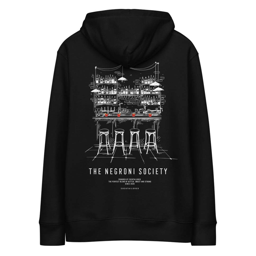 The Negroni Society "The Bar" Eco Hoodie - Black - Cocktailored