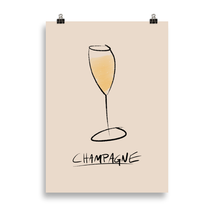 The Painted Champagne Poster - 50x70 cm - Cocktailored