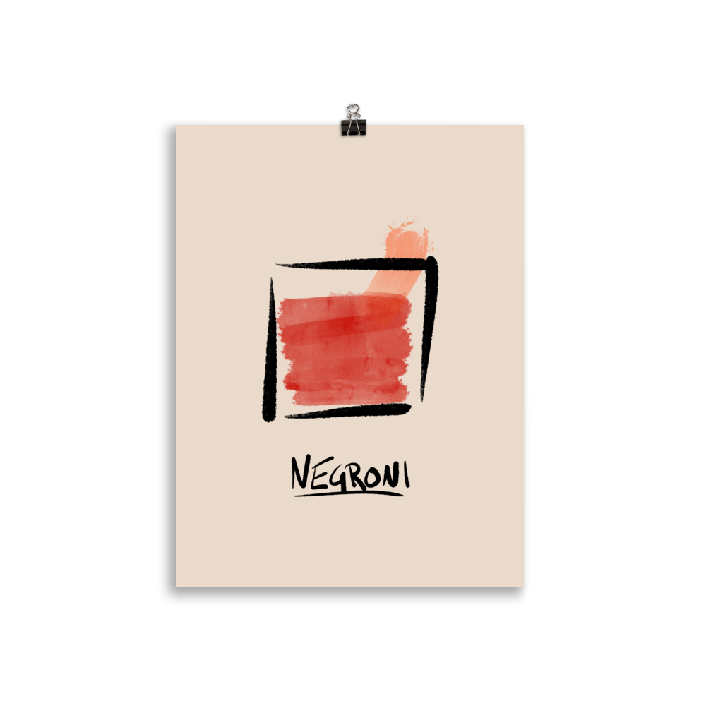 The Painted Negroni Poster - 30x40 cm - Cocktailored