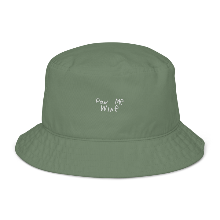 The Pour me Wine Organic bucket hat - Dill - Cocktailored