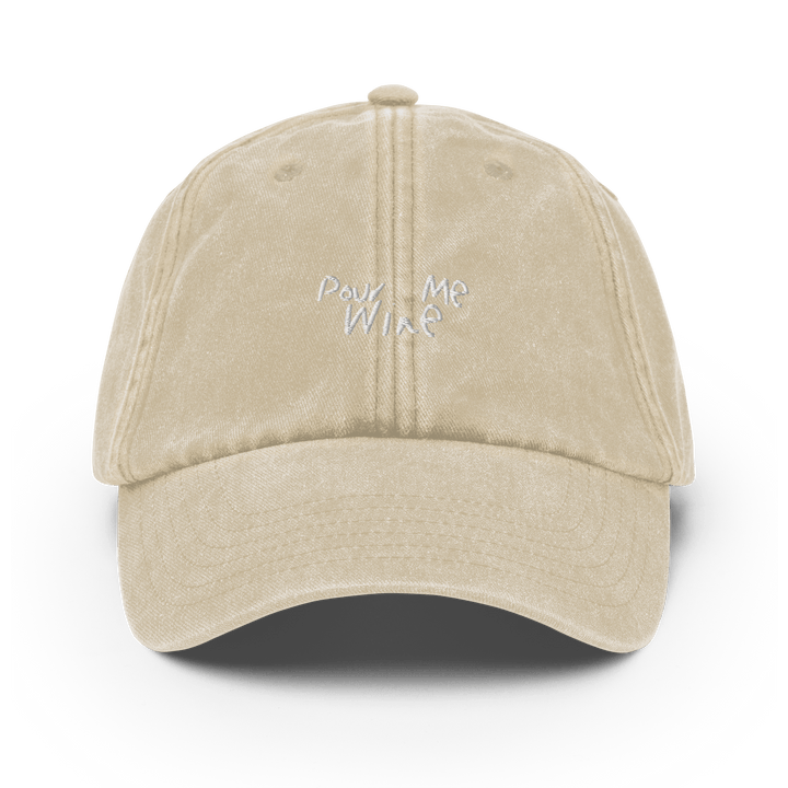 The Pour Me Wine Vintage Hat - Vintage Stone - Cocktailored