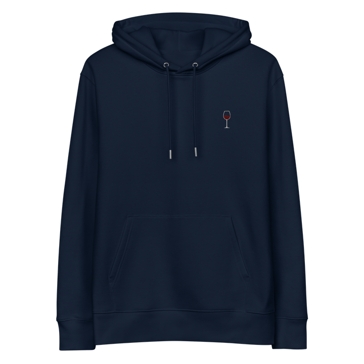 The Red Wine Glass eco hoodie - French Navy - Cocktailored