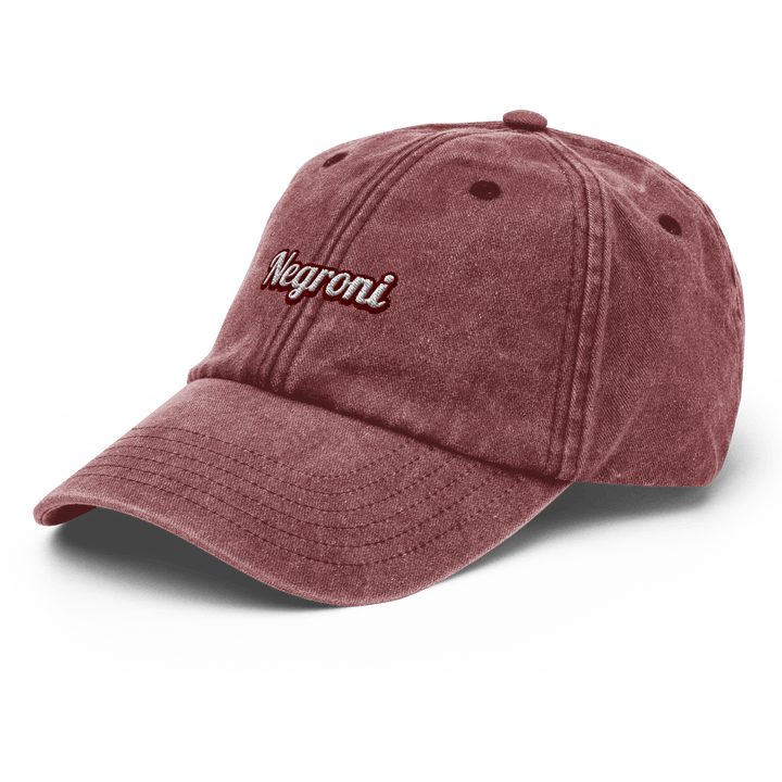 Negroni Bold Script Vintage Hat - Vintage Red - Cocktailored