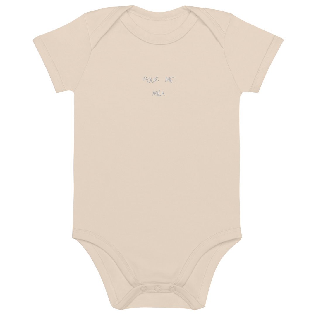 The Pour Me Milk Organic cotton baby bodysuit