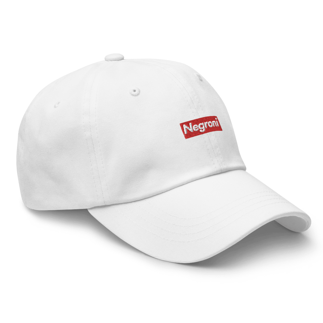 Support Your Local Negroni Dad hat - White - Cocktailored