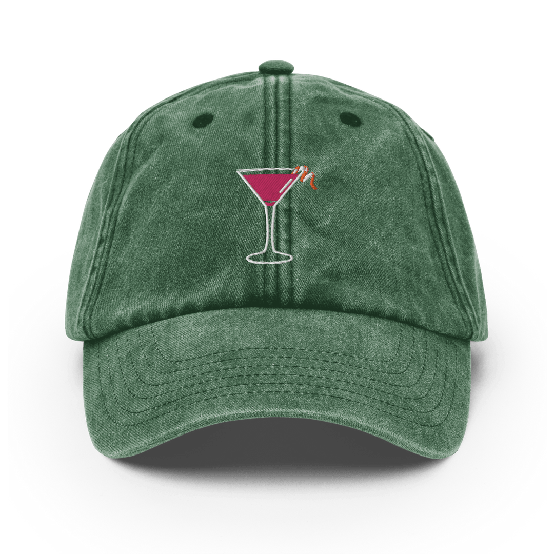 The Cosmopolitan Glass Vintage Hat - Vintage Bottle Green - Cocktailored