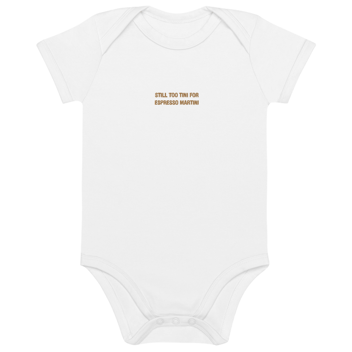 The Espresso Martini Organic cotton baby bodysuit - White - Cocktailored