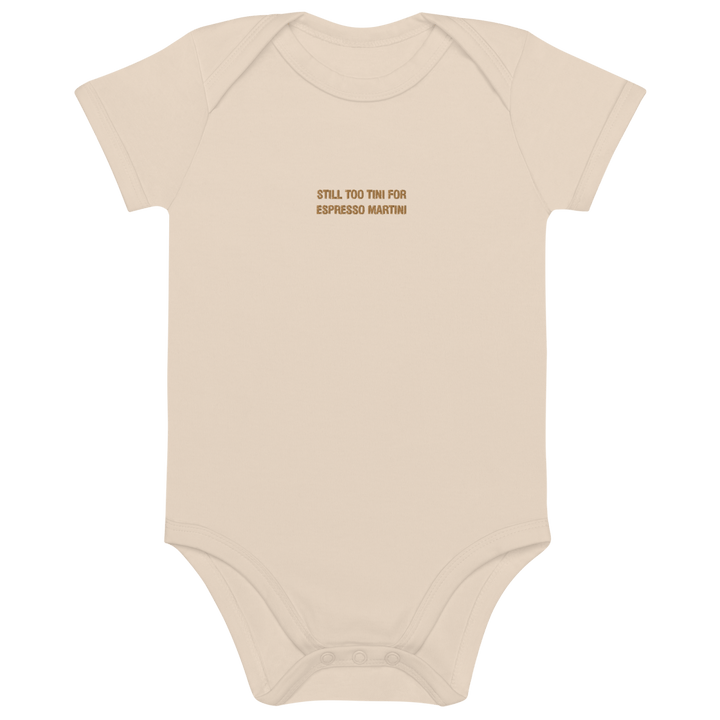 The Espresso Martini Organic cotton baby bodysuit - Organic Natural - Cocktailored