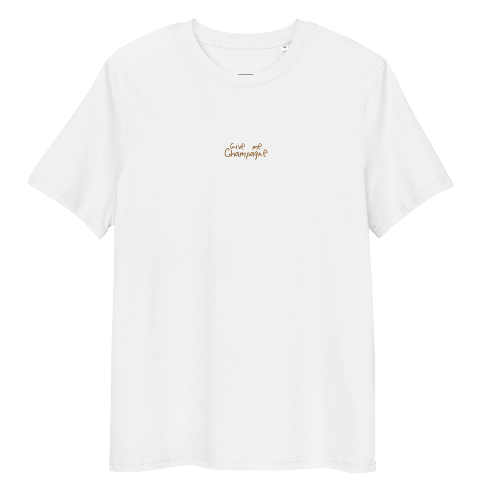 The Give Me Champagne organic t-shirt - White - Cocktailored