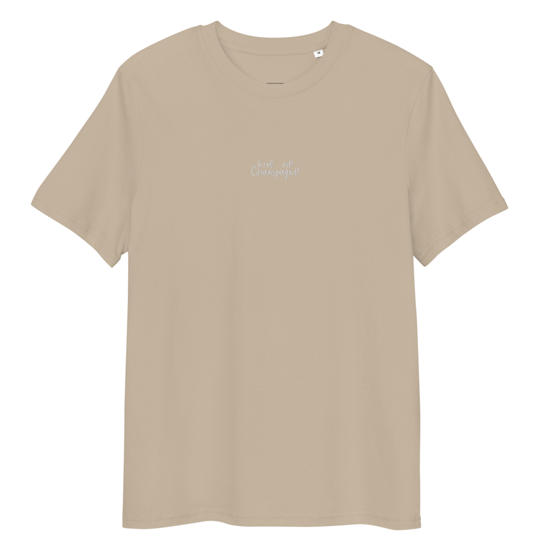 The Give Me Champagne organic t-shirt - Desert Dust - Cocktailored