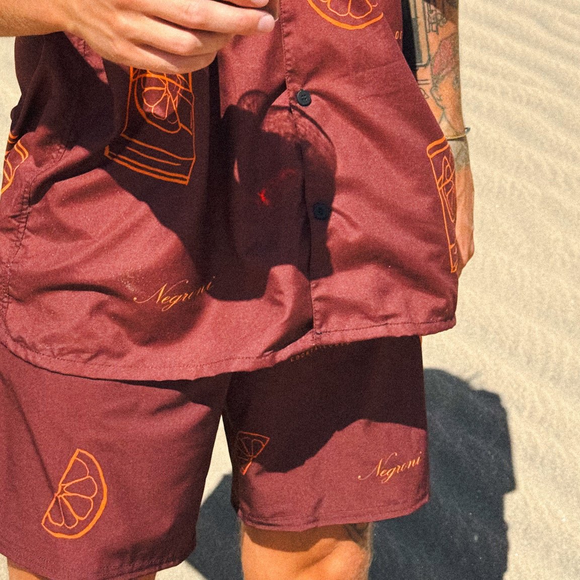 The Negroni "Cocktail" Swim Trunks