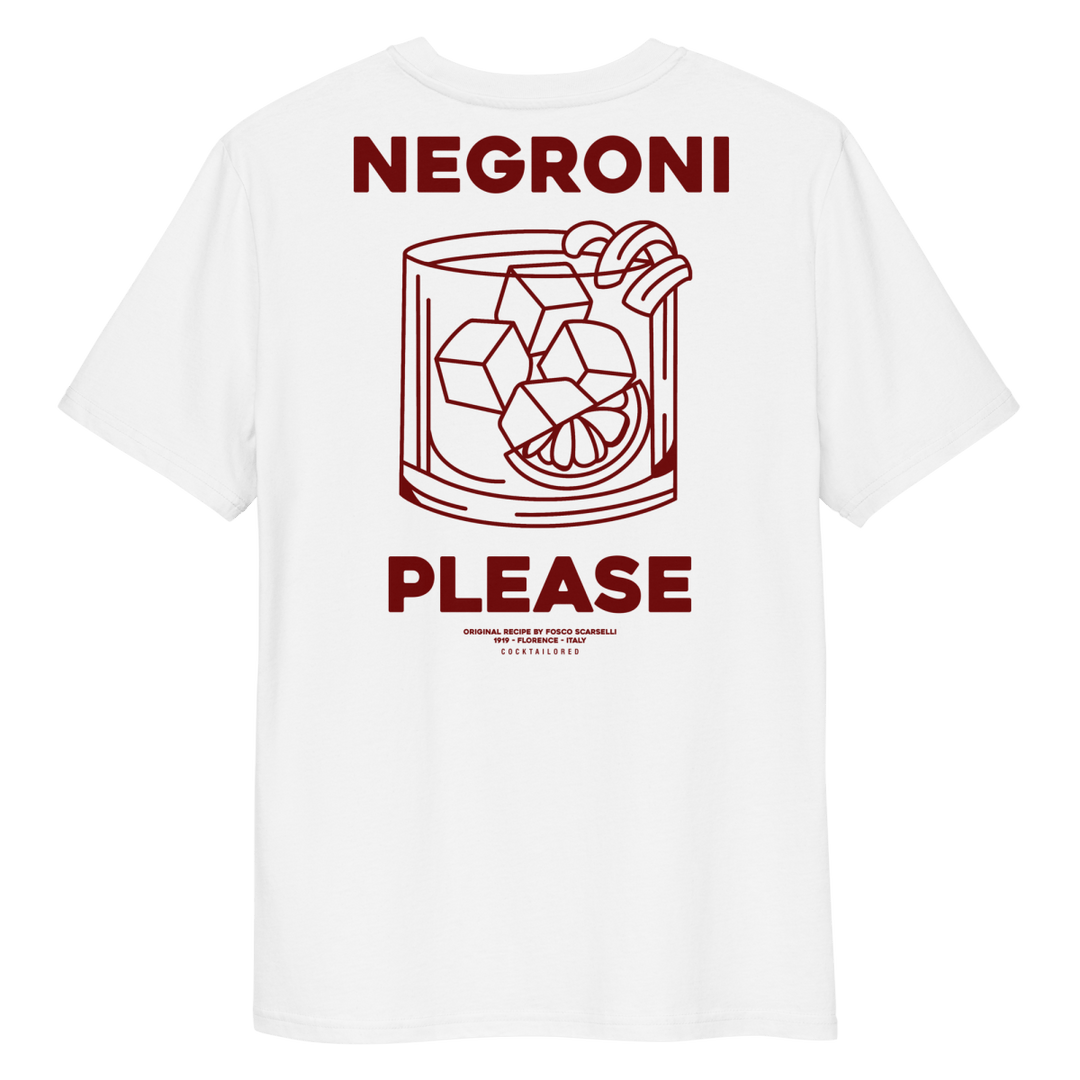 The Negroni Pls. Organic T-shirt - White - Cocktailored