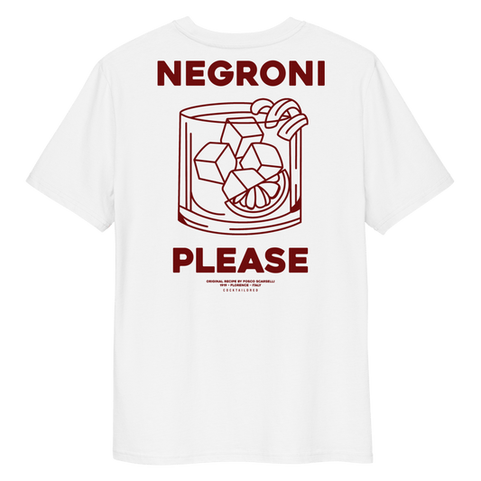 The Negroni Pls. Organic T-shirt - White - Cocktailored
