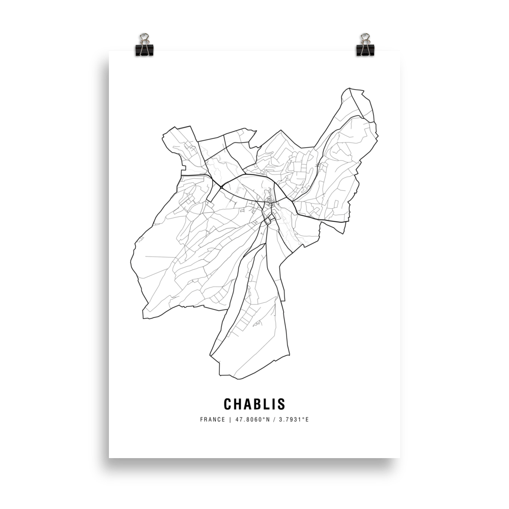 De Chablis Wijnkaart Poster