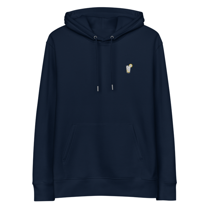 The Gin & Tonic Glass eco hoodie - French Navy - Cocktailored