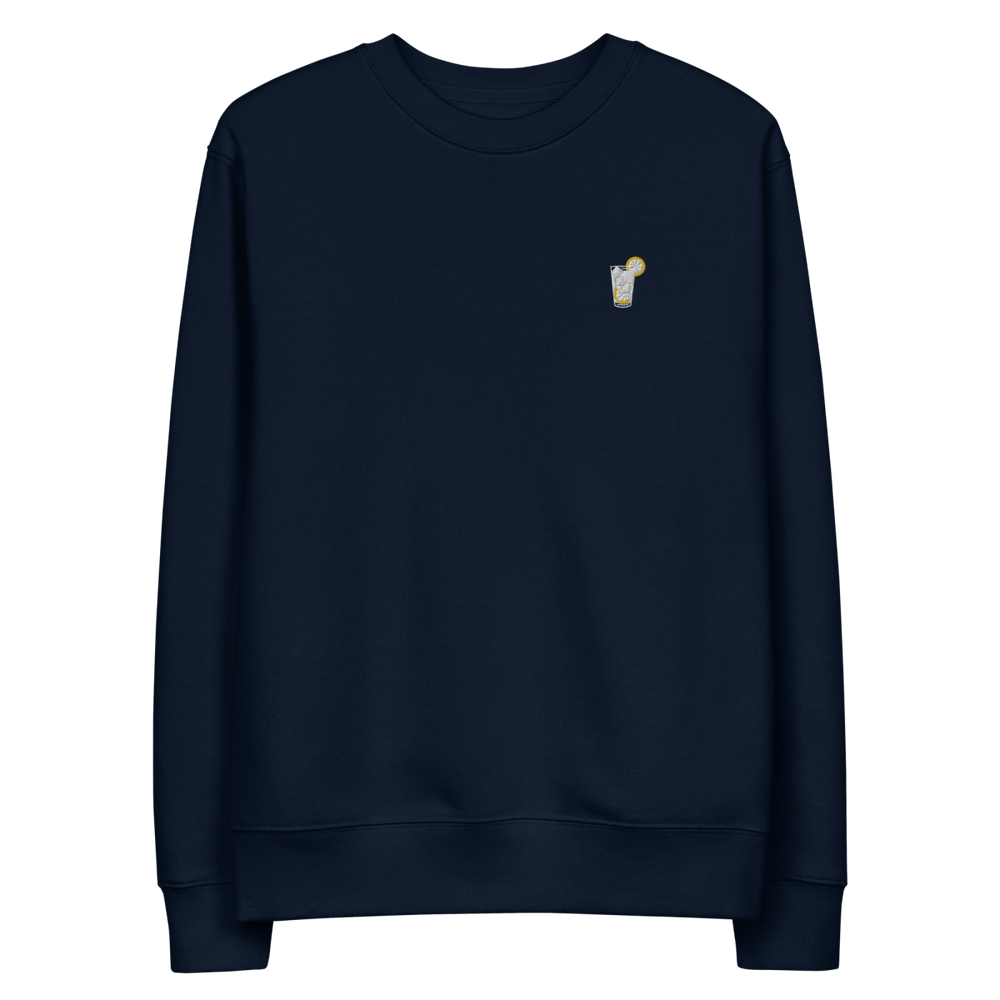 The Gin & Tonic Glass eco sweatshirt - French Navy - Cocktailored