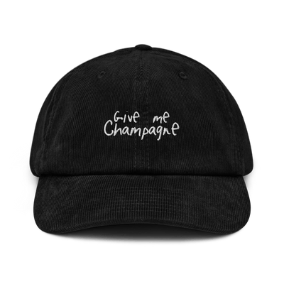 The Give Me Champagne Corduroy hat - Black - - Cocktailored