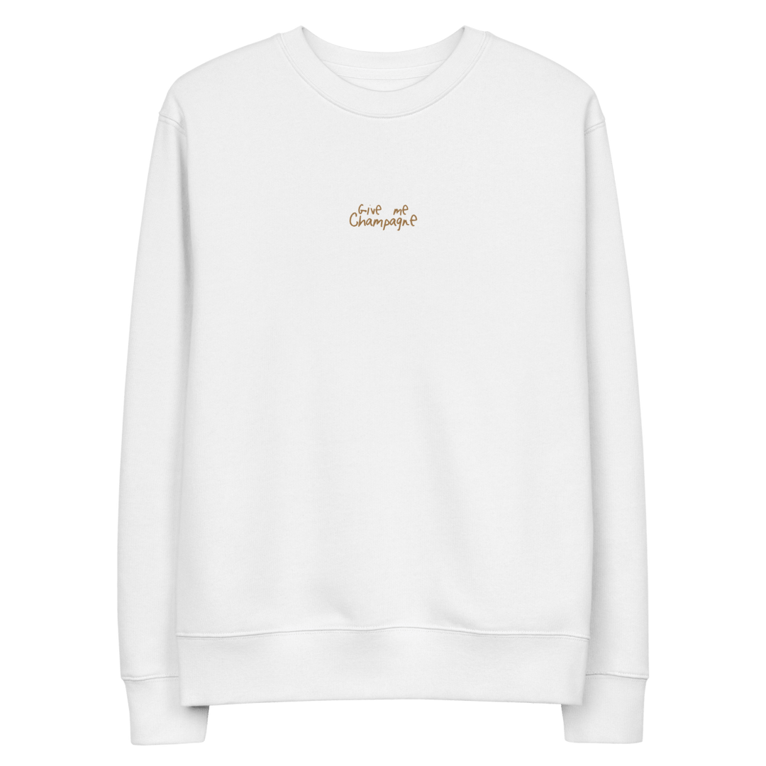 The Give Me Champagne eco sweatshirt - White - Cocktailored