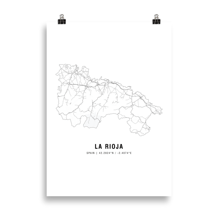 The La Rioja Wine Map Poster - 50x70 cm - Cocktailored