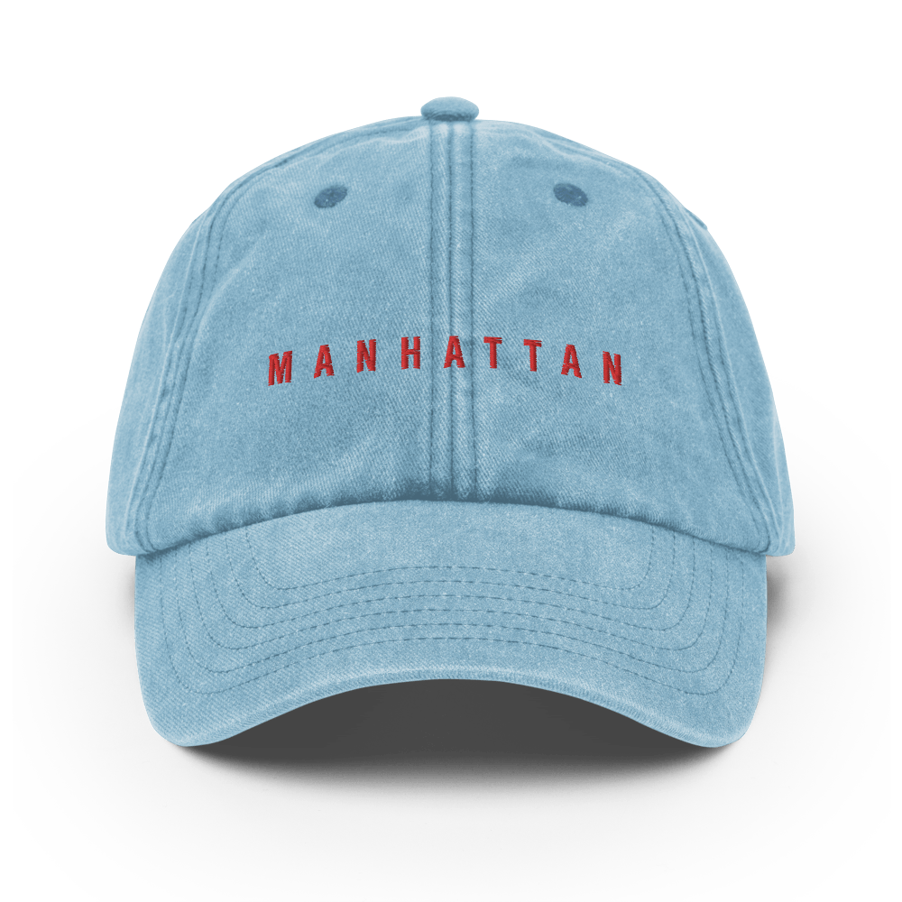 The Manhattan Vintage Hat - Vintage Light Denim - Cocktailored