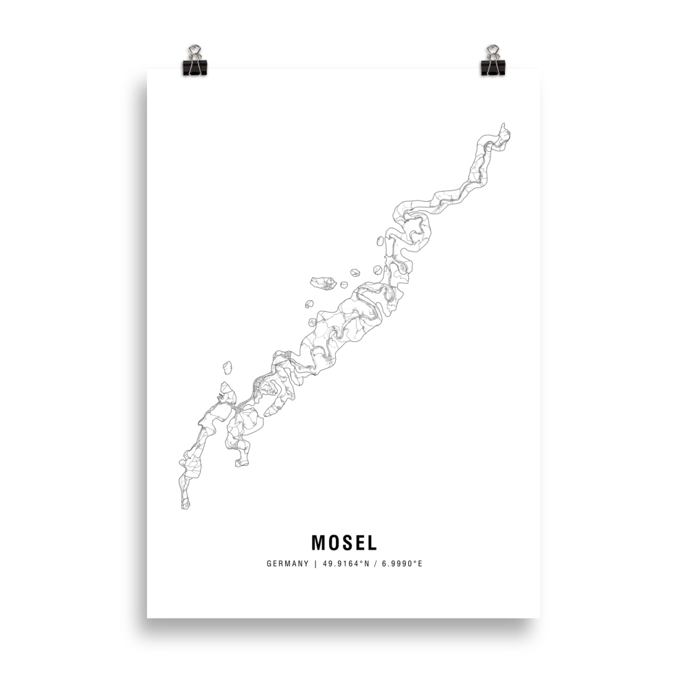 Das Mosel Weinkarte Poster