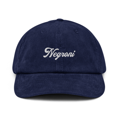 The Negroni Script Corduroy hat - Oxford Navy - - Cocktailored