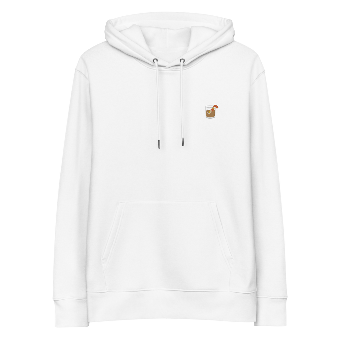 The Old Fashioned Glass eco hoodie - White - Cocktailored