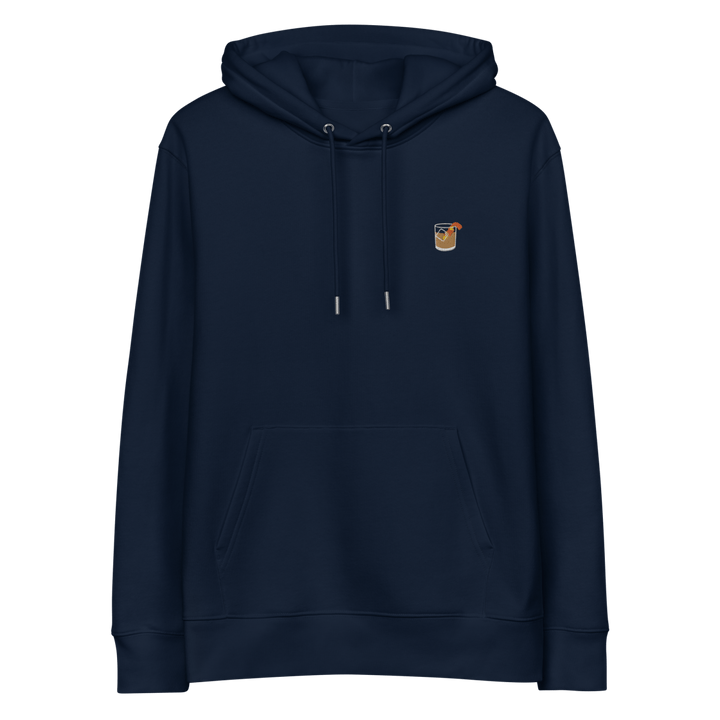 The Old Fashioned Glass eco hoodie - French Navy - Cocktailored