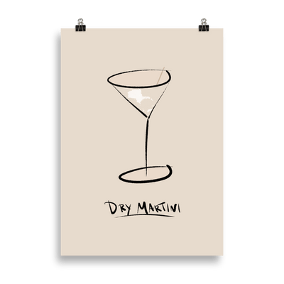 The Painted Dry Martini Poster - 50×70 cm - - Cocktailored