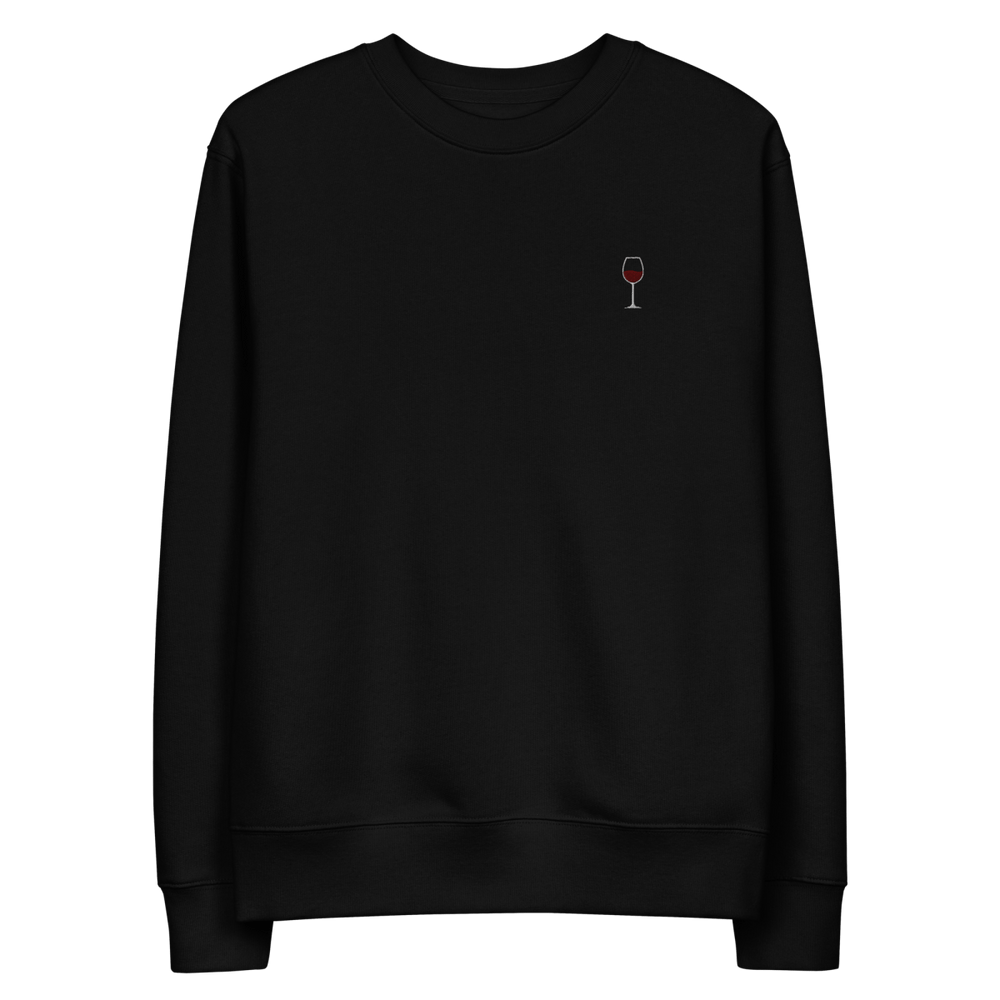 The Red Wine Glass eco sweatshirt - Black - Cocktailored
